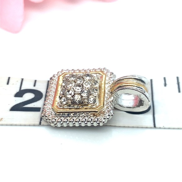 2/$10 Avon Two tone Pendant with crystals - Picture 2 of 4